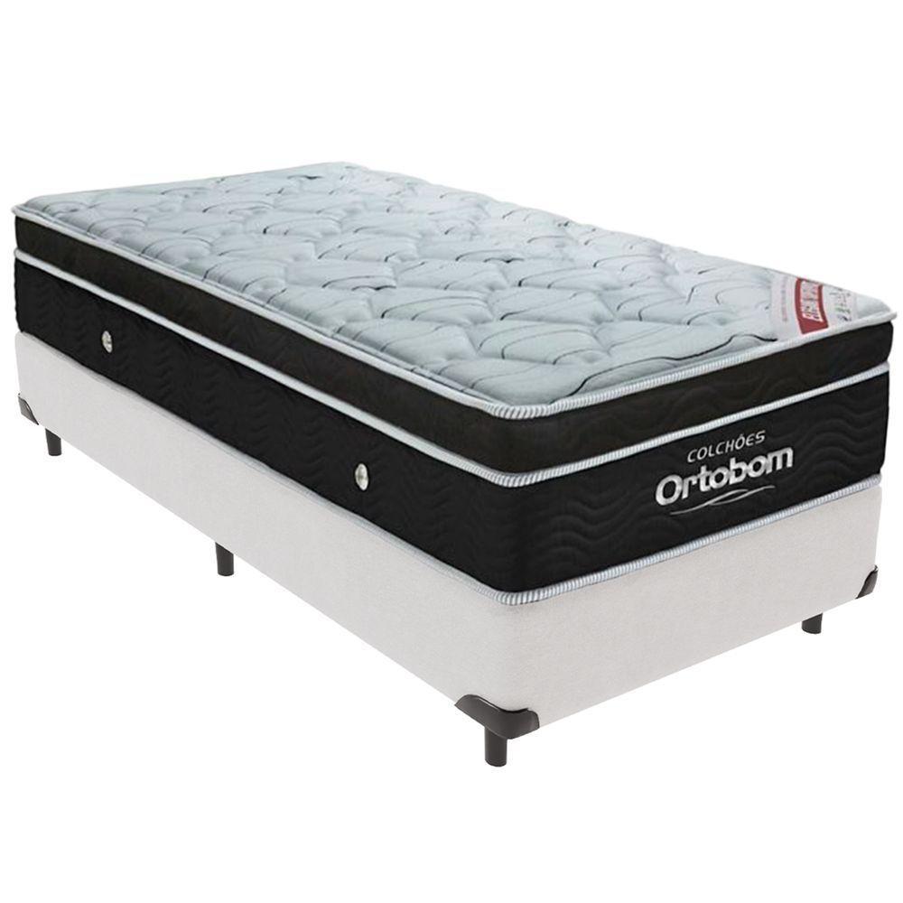 Cama Box Branco E Colchão Elegant Molas Ensacadas Solteiro Ortobom - 5