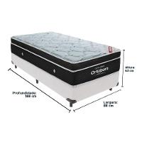 Cama Box Branco E Colchão Elegant Molas Ensacadas Solteiro Ortobom - 6