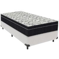 Cama Box Branco E Colchão Airtech 150 Espuma D45 Solteiro Ortobom - 1