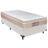 Cama Box Solteiro Branco+colchão Airtech Molas Ortobom - 1