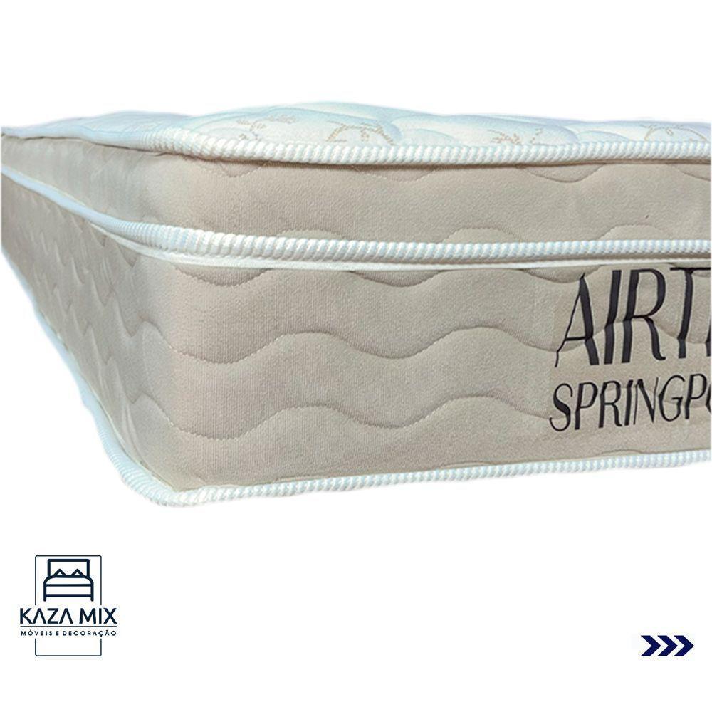 Cama Box Solteiro Preto+colchão Airtech Molas Ortobom - 4