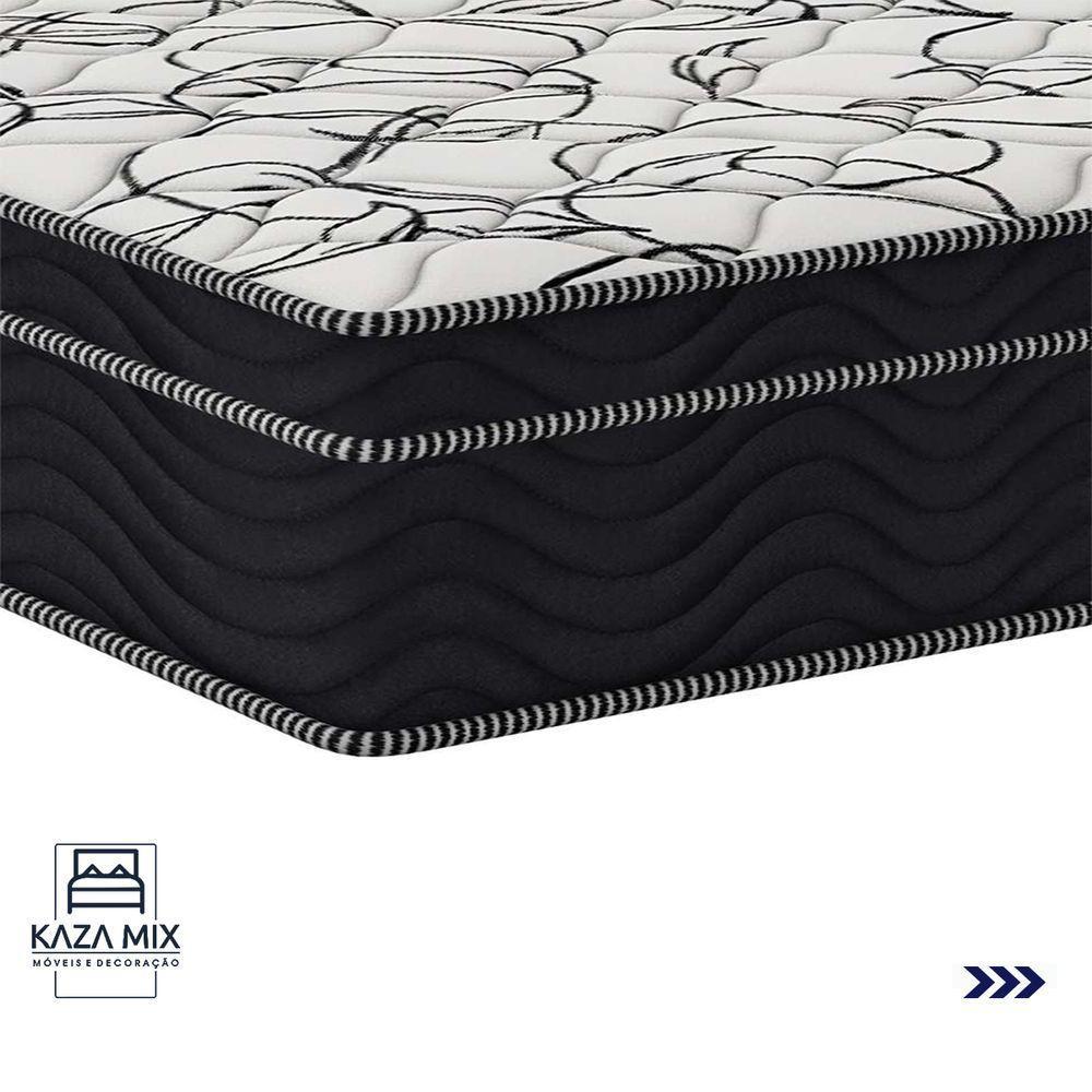 Cama + Box Casal Colchão Ortobom D45 Airtech Extra Firme Marrom - 3