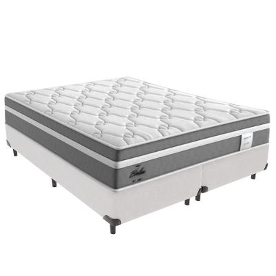 Cama Box Queen E Colchão Molas Ensacadas Berlim Probel - Branco