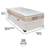 Cama Baú Solteiro Branco+colchão Airtech Molas Ortobom - 3