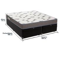 Cama Box Queen Com Bau Ortobom D33 Light Bege Preto - 5