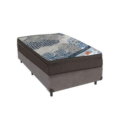 Ortobom Superpocket Solteiro Molas Ensacadas D26 Box Bege Cinza