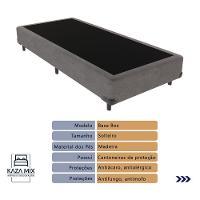 Ortobom Superpocket Solteiro Molas Ensacadas D26 Box Bege Cinza