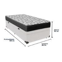 Cama Ortobom D33 Solteiro Com Box Baú Bege Iso100 Branco - 5
