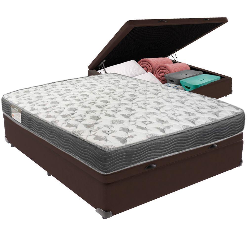 Cama Box Baú Marrom E Colchão Iso100 Espuma D33 Viúvo Ortobom - 5