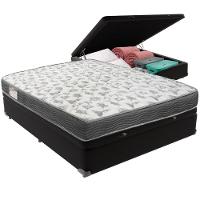 Cama Box Baú Preto E Colchão Iso100 Espuma D33 Casal Ortobom - 5
