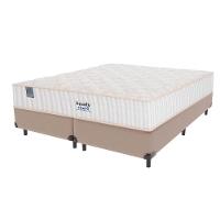 Cama Box Bege E Colchão King Miami Molas Ensacadas Euro Pillow Sealy - 1