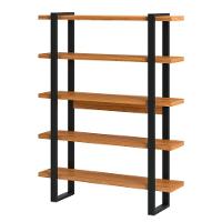 Estante Para Livros 5 Prateleiras Em Mdf Freijó/preto Fosco 135 X 29 X 175 Cm F10 Dalla Costa - 3