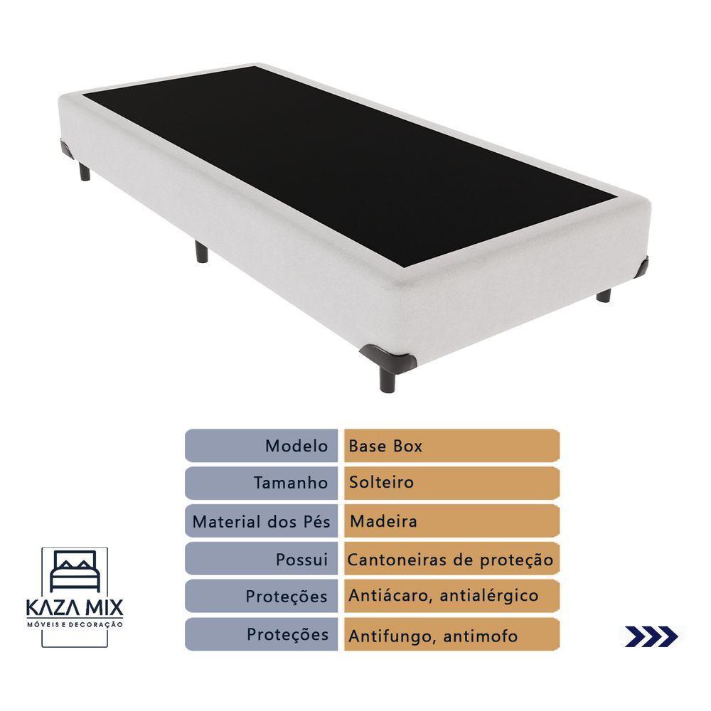 Ortobom Superpocket Solteiro Molas Ensacadas D26 Box Bege Branco - 4