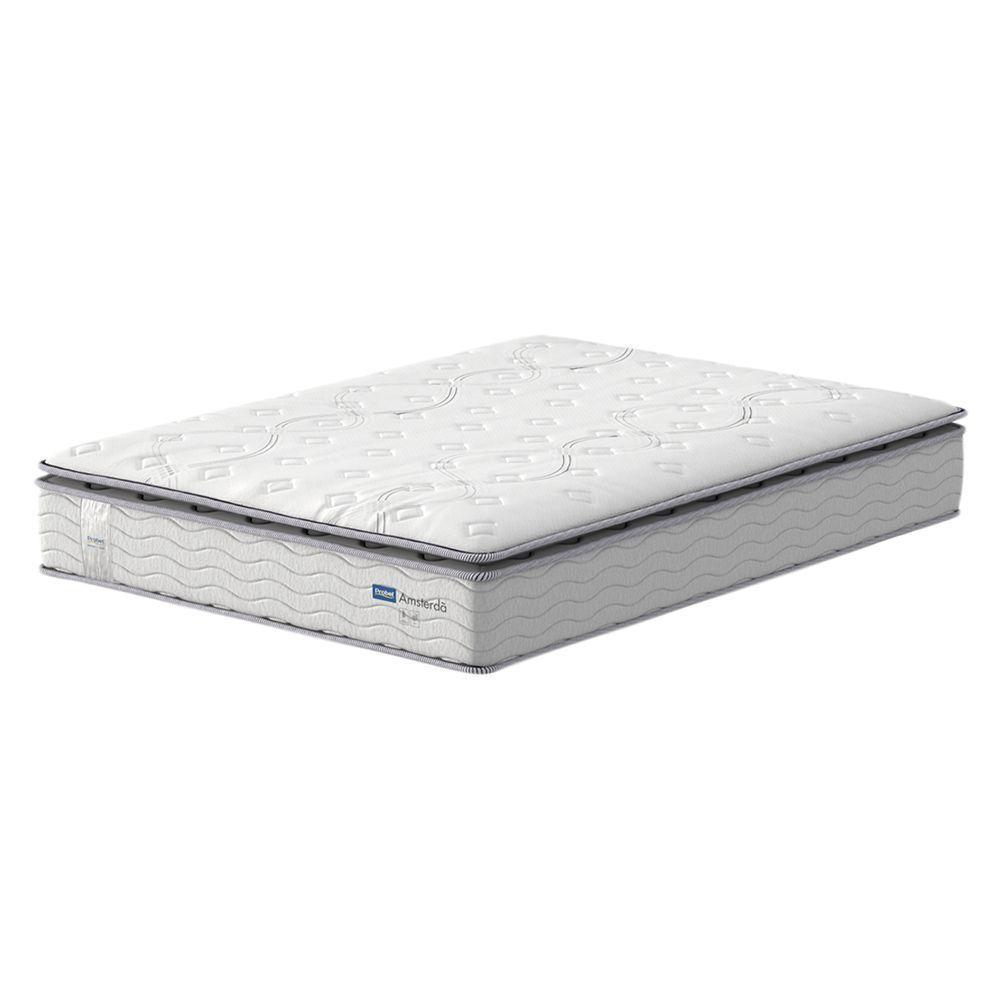 Cama Box Baú Marrom E Colchão Amsterdã Molas Ensacadas Casal Probel - 1