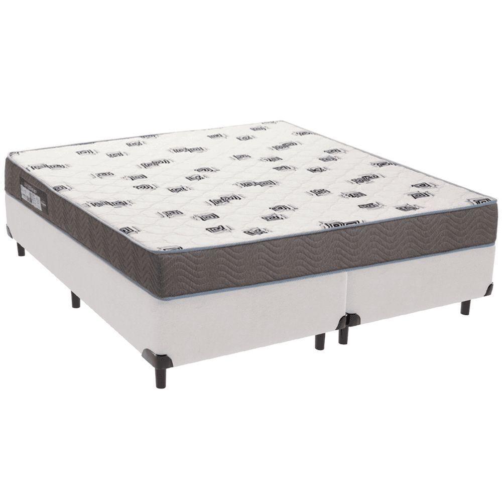 Cama Box Branco E Colchão Light Espuma D33 Queen Ortobom - 1
