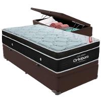 Cama Box Baú Marrom E Colchão Elegant Molas Ensacadas Solteiro Ortobom - 5