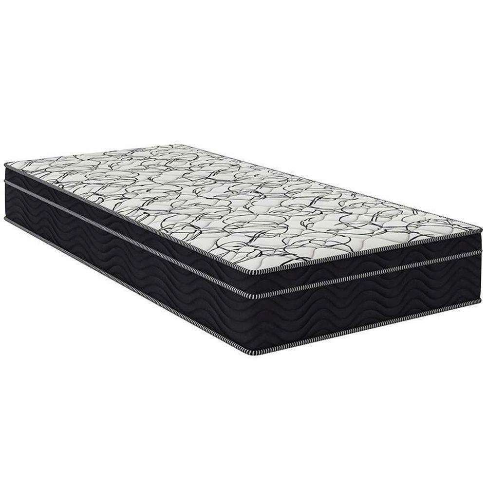 Cama Box Baú Cinza E Colchão Airtech 150 Espuma D45 Solteiro Ortobom - 1