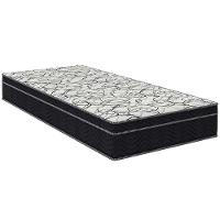 Cama Box Baú Cinza E Colchão Airtech 150 Espuma D45 Solteiro Ortobom - 1