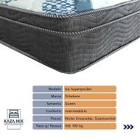 Cama Box Baú Marrom E Colchão Iso Superpocket Molas Ensacadas Queen Ortobom - 2