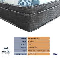 Cama Box Baú Marrom E Colchão Iso Superpocket Molas Ensacadas Casal Ortobom - 2