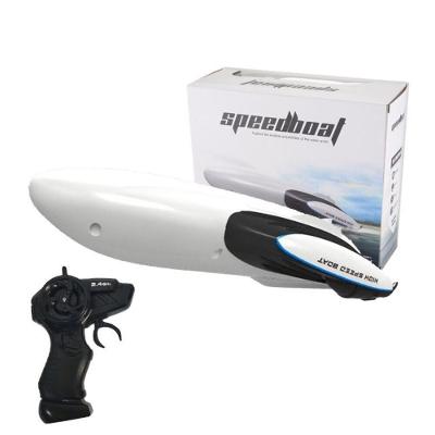 Barco Controle Remoto Lancha Speed Boat Dupla Face Navio Brinquedo Agua Psicina Banheira Veloz