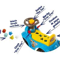 Carrinho Andador Interativo Dog Azul Buzina Peças Encaixar - 3