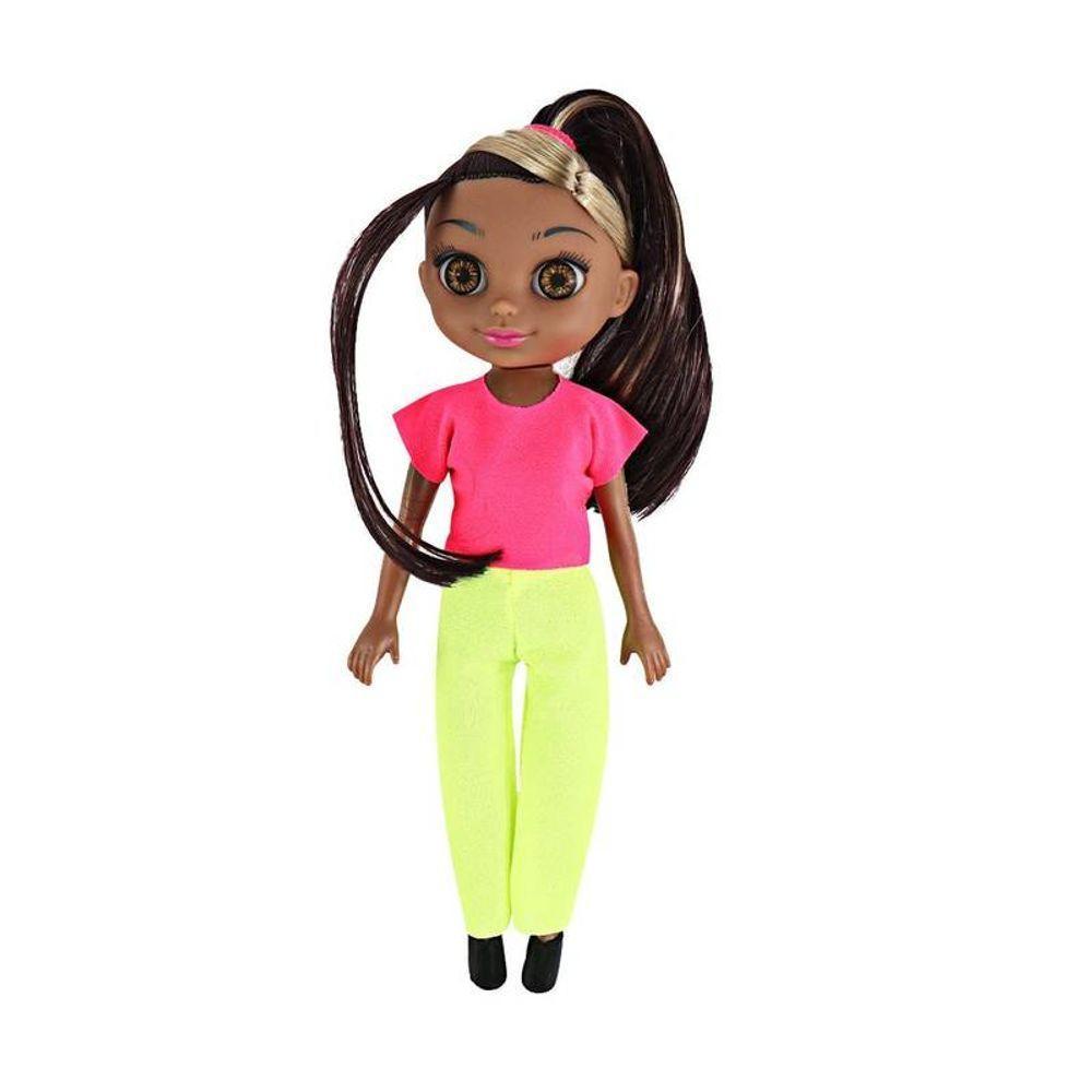 Boneca Violet Negra 30cm Com Acessórios Como Pente - 4