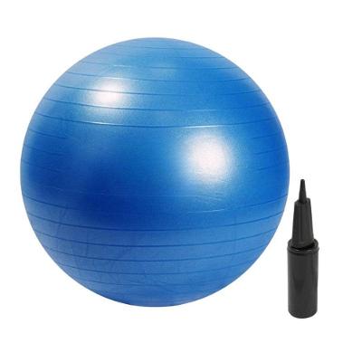 Bola De Ginástica 65cm Azul Para Pilates Com Bombar De Ar