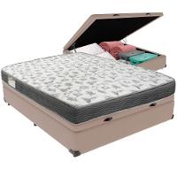 Cama Box Baú Bege E Colchão Iso100 Espuma D33 Viúvo Ortobom - 5