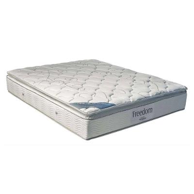 Cama Box Baú Bege E Colchão Freedom Molas Ensacadas Casal Ortobom