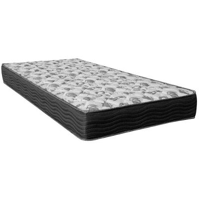 Cama Box Baú Cinza E Colchão Iso100 Espuma D33 Solteiro Ortobom