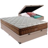 Cama Box Baú Bege E Colchão Anjos Star Pillow In Casal Anjos - 5