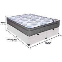 Cama Box Baú Branco E Colchão Iso Superpocket Molas Ensacadas Queen Ortobom - 6