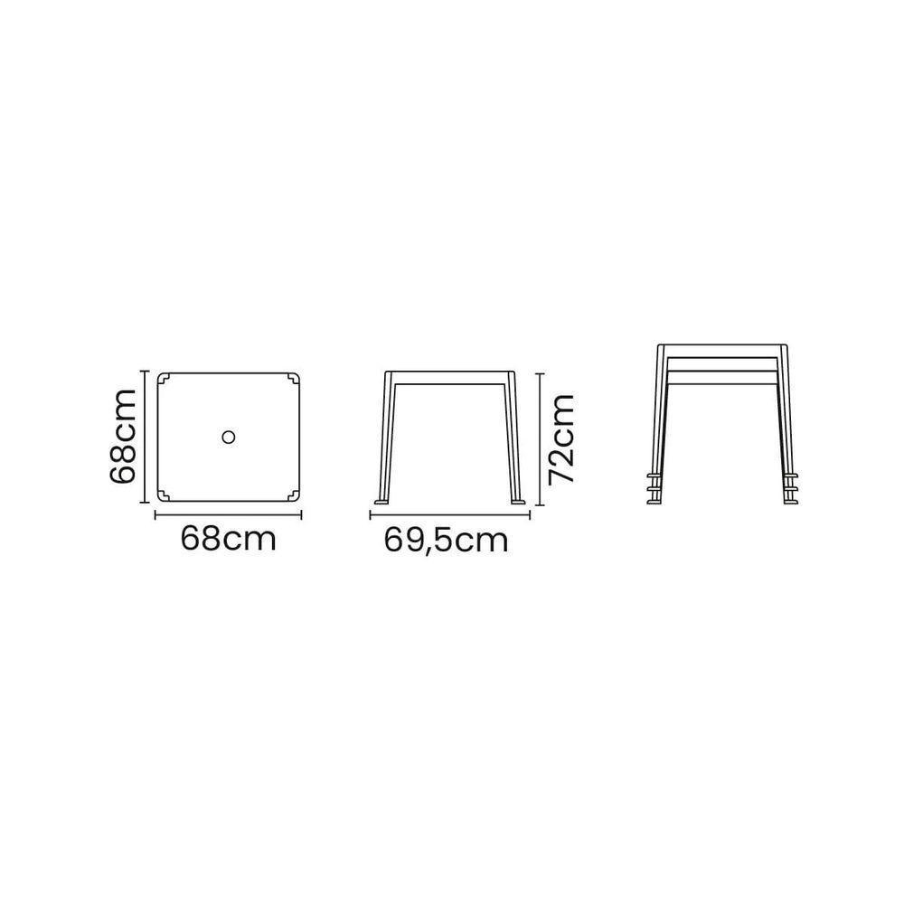 Mesa Tramontina Tambaú 68x68x72 Cm Em Polipropileno Verde - 2