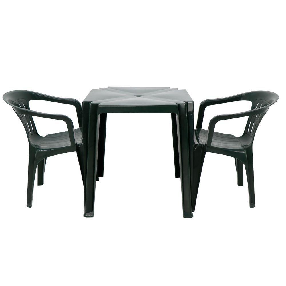 Mesa Tramontina Tambaú 68x68x72 Cm Em Polipropileno Verde - 3
