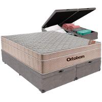 Cama Box Baú Cinza E Colchão Airtech Springpocket Molas Ensacadas Queen Ortobom - 5