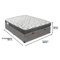 Cama Box Baú Cinza E Colchão Iso100 Espuma D33 Viúvo Ortobom - 6