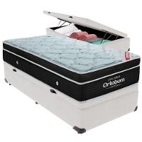 Cama Box Baú Branco E Colchão Elegant Molas Ensacadas Solteiro Ortobom - 5