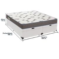 Cama Box Baú Branco E Colchão Light Espuma D33 Queen Ortobom - 6