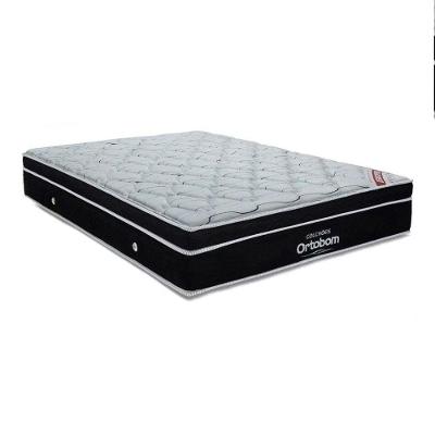 Cama Box Baú Bege E Colchão Elegant Molas Ensacadas Queen Ortobom