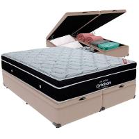 Cama Box Baú Bege E Colchão Elegant Molas Ensacadas Queen Ortobom - 5