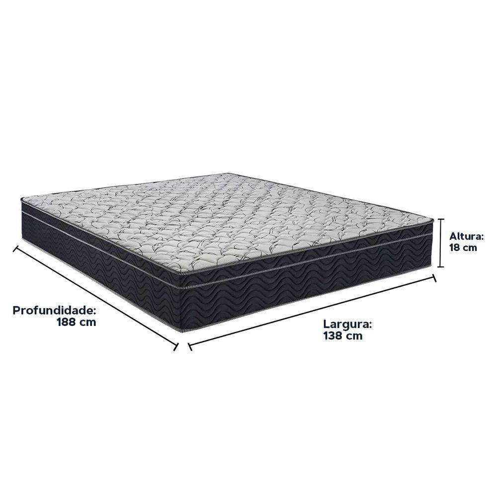 Cama Box Baú Branco E Colchão Airtech 150 Espuma D45 Casal Ortobom - 3