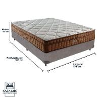 Cama Box Cinza E Colchão Anjos Star Pillow In Casal Anjos - 3