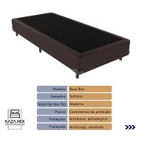 Cama Ortobom Solteiro Box Marrom E Colchão Iso100 Espuma D33
