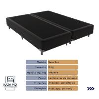 Cama Box Preto E Colchão King Miami Molas Ensacadas Euro Pillow Sealy - 4