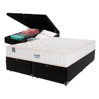 Cama Box Baú Preto E Colchão Queen Miami Molas Ensacadas Euro Pillow Sealy - 1