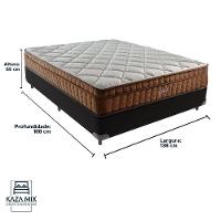 Cama Box Preto E Colchão Anjos Star Pillow In Casal Anjos - 3