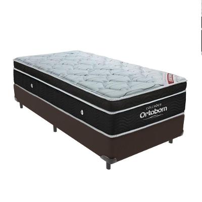 Cama Box Marrom Solteiro Ortobom Elegant Molas Ensacadas Europillow