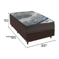Cama Box Marrom E Colchão Iso Superpocket Molas Ensacadas Solteiro Ortobom - 3