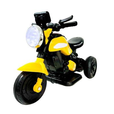 Mini Moto Amarela Esportiva Elétrica Com Som Luzes E Música